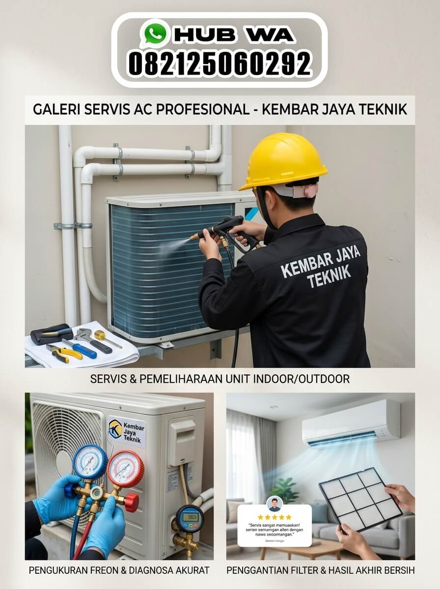 Hasil Cuci AC Kembar Jaya